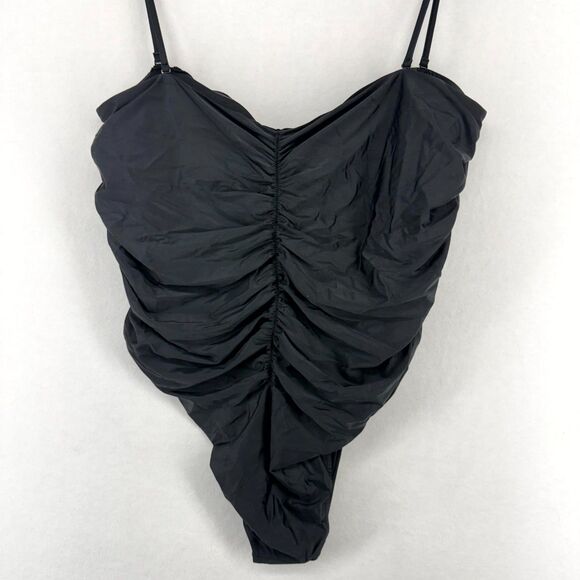 J. Crew Black Swimsuit‎ Ruched Sweetheart One-piece Womens Size 24 NEW - Picture 5 of 10